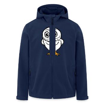 Owl Bird Eagle Owl Night Bird Barn Owl Owl Comic - Men’s Recycled Softshell Jacket by Stanley/Stella - navy - Front - AI Model Male 185 light (185cm)