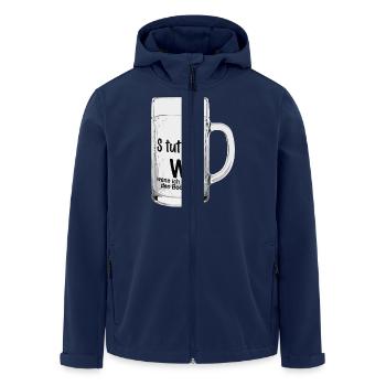 Es tut mir weh Glasleder - Recycelte Männer Softshell-Jacke von Stanley/Stella - Navy - Vorne - AI Model Male 185 light (185cm)