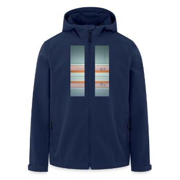 Elegante Frau, Die Durch Die U-Bahn Geht - Recycelte Männer Softshell-Jacke von Stanley/Stella - Navy - Vorne - AI Model Male 185 light (185cm)