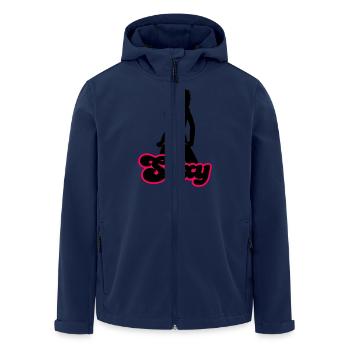 Sexy - Recycelte Männer Softshell-Jacke von Stanley/Stella - Navy - Vorne - AI Model Male 185 light (185cm)