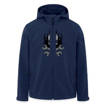 Tuning Skull - Veste softshell homme en polyester recyclé Stanley/Stella - marine - Devant - AI Model Male 185 light (185cm)