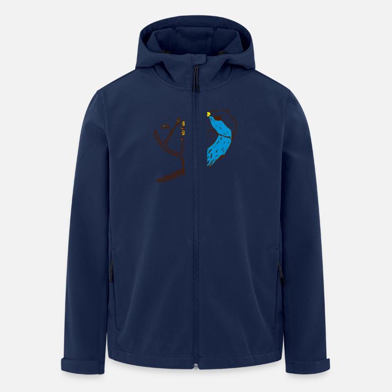 Vogel Illustration Niedlich - Recycelte Männer Softshell-Jacke von Stanley/Stella - Navy