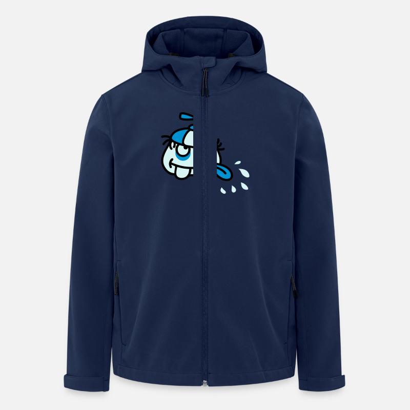 Funny Crazy Stupid Face - Men’s Recycled Softshell Jacket by Stanley/Stella - navy