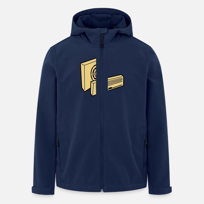 Klimaanlage_c1 - Recycelte Männer Softshell-Jacke von Stanley/Stella - Navy