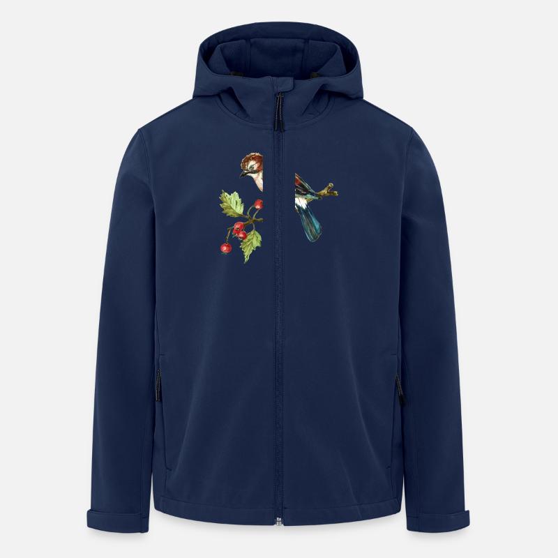 Bunter Vogel - Recycelte Männer Softshell-Jacke von Stanley/Stella - Navy