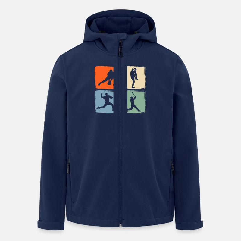 Baseballspieler Baseball - Recycelte Männer Softshell-Jacke von Stanley/Stella - Navy