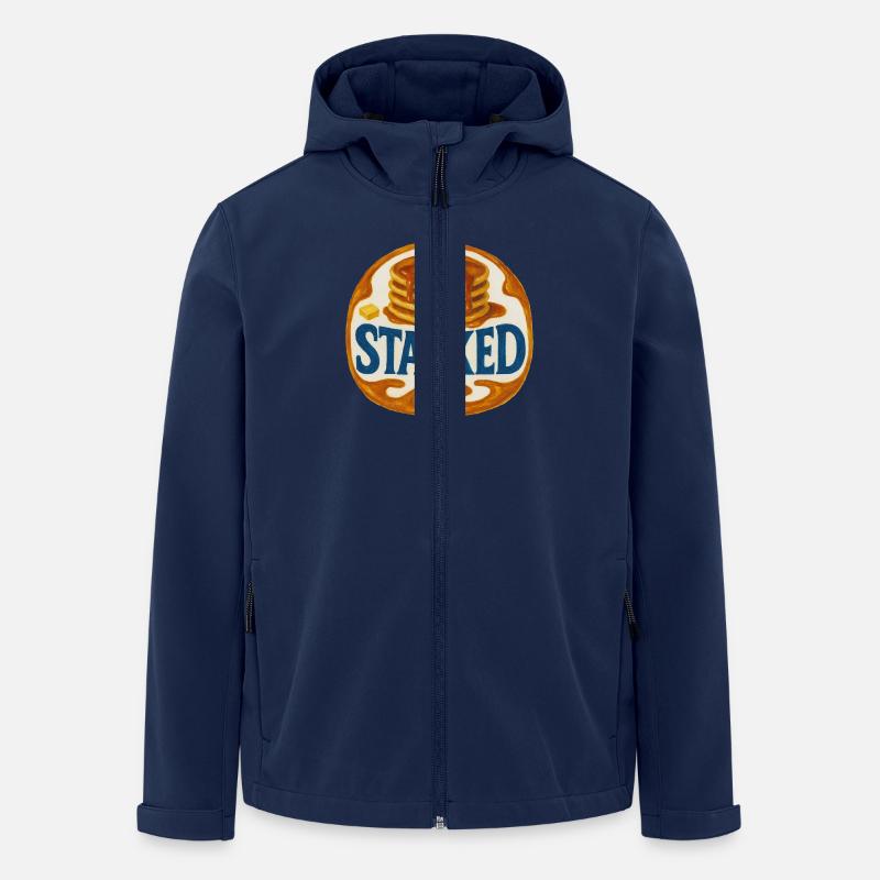 Gestapelte Pfannkuchen - Recycelte Männer Softshell-Jacke von Stanley/Stella - Navy