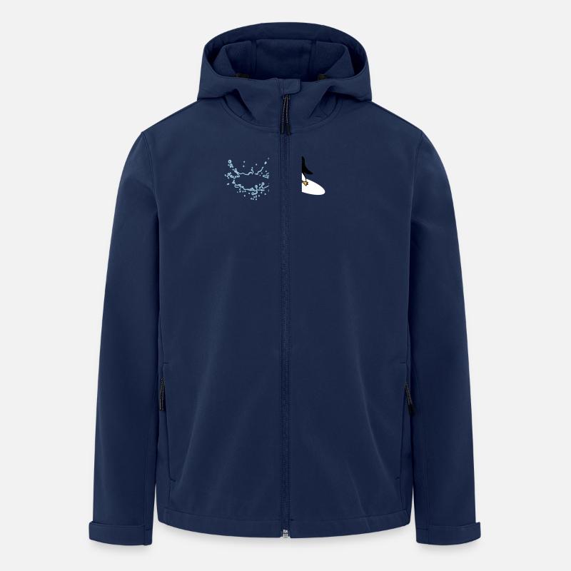Éclaboussures d'eau / Water splashing (1c) - Veste softshell homme en polyester recyclé Stanley/Stella - marine