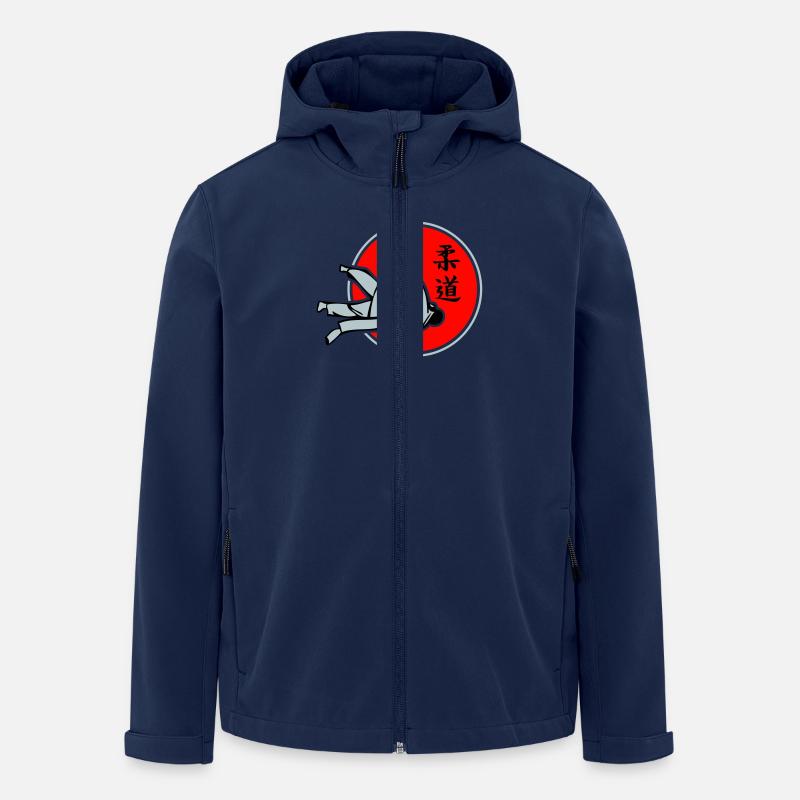 Judo dreifarbig - Recycelte Männer Softshell-Jacke von Stanley/Stella - Navy