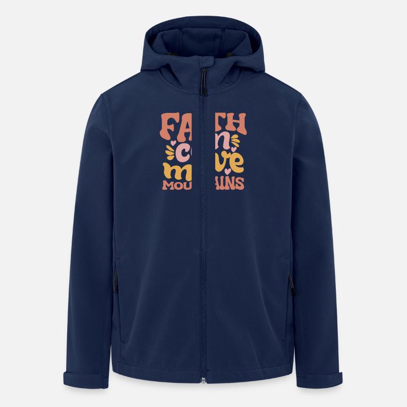 Faith Can Move Mountains - Recycelte Männer Softshell-Jacke von Stanley/Stella - Navy