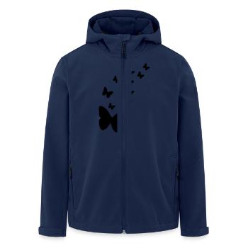 schmetterlinge - Recycelte Männer Softshell-Jacke von Stanley/Stella - Navy - Vorne - AI Model Male 185 light (185cm)