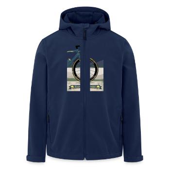 Tour Down Under Bike - Recycelte Männer Softshell-Jacke von Stanley/Stella - Navy - Vorne - AI Model Male 185 light (185cm)