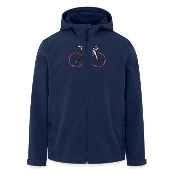 Race Bike - Men’s Recycled Softshell Jacket by Stanley/Stella - navy - Front - AI Model Male 185 light (185cm)
