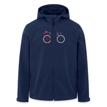 British Bike - Recycelte Männer Softshell-Jacke von Stanley/Stella - Navy - Vorne - AI Model Male 185 light (185cm)