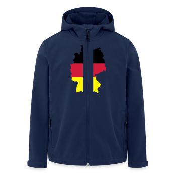 Allemagne - Veste softshell homme en polyester recyclé Stanley/Stella - marine - Devant - AI Model Male 185 light (185cm)
