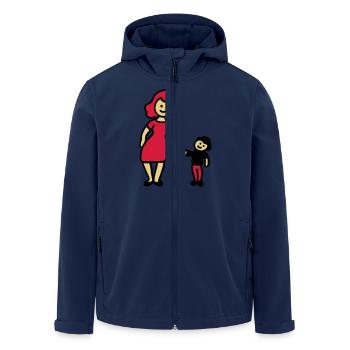 Mother / grandmother + Child 3 - Men’s Recycled Softshell Jacket by Stanley/Stella - navy - Front - AI Model Male 185 light (185cm)