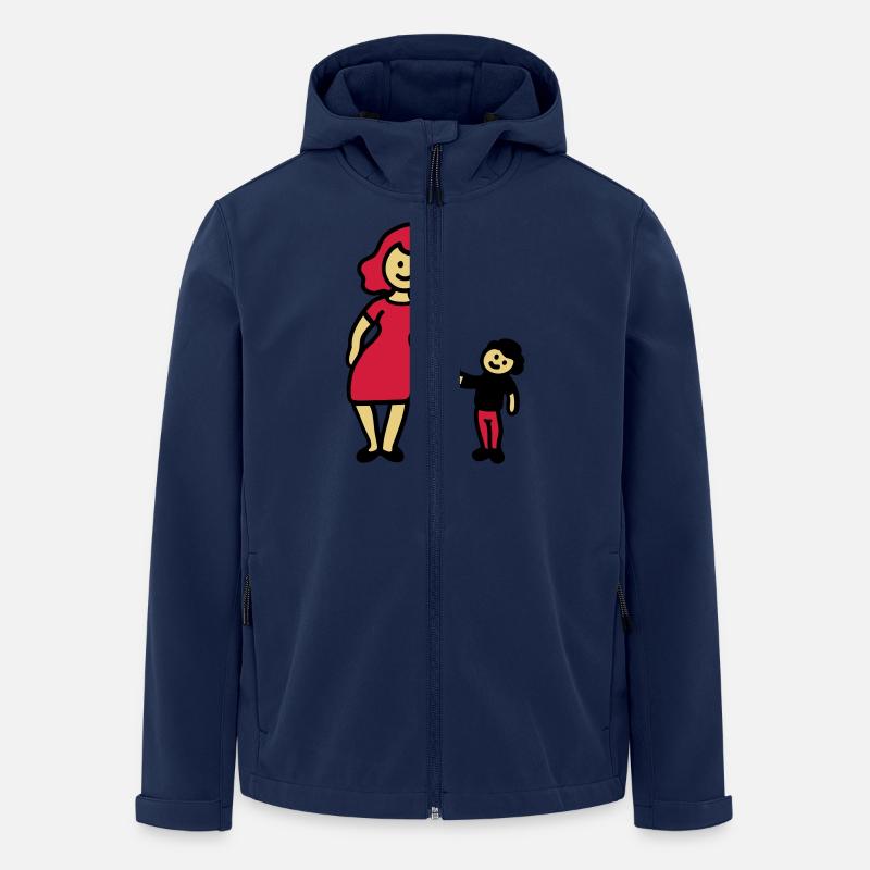 Mutter / Oma + Kind 3 - Recycelte Männer Softshell-Jacke von Stanley/Stella - Navy