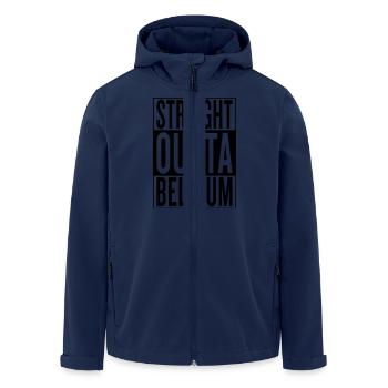 Belgium - Men’s Recycled Softshell Jacket by Stanley/Stella - navy - Front - AI Model Male 185 light (185cm)