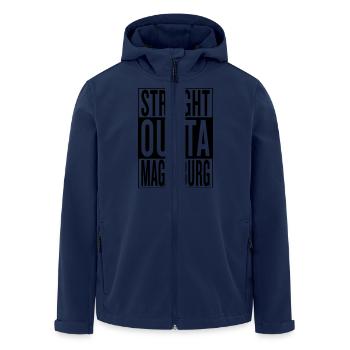 Magdeburg - Recycelte Männer Softshell-Jacke von Stanley/Stella - Navy - Vorne - AI Model Male 185 light (185cm)