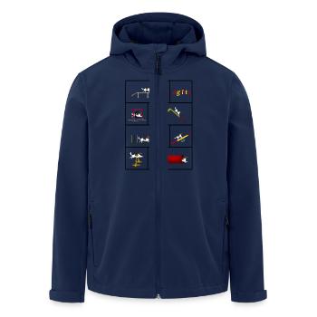 Agility insgesamt Münster - Recycelte Männer Softshell-Jacke von Stanley/Stella - Navy - Vorne - AI Model Male 185 light (185cm)