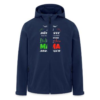 Italienische Mama - Recycelte Männer Softshell-Jacke von Stanley/Stella - Navy - Vorne - AI Model Male 185 light (185cm)