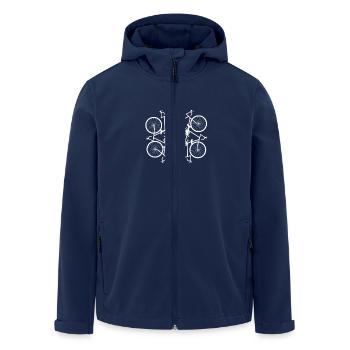 Road Bike fusion hexagon circular bicycle Cycling - Men’s Recycled Softshell Jacket by Stanley/Stella - navy - Front - AI Model Male 185 light (185cm)