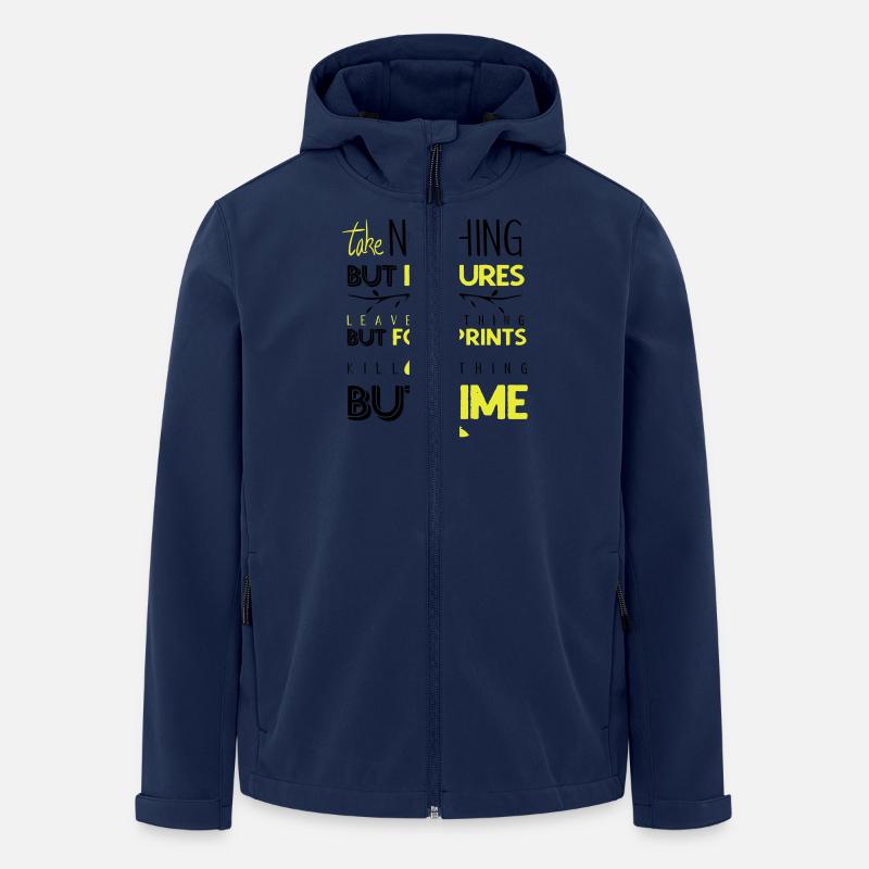 Leave nothing but footprints - Men’s Recycled Softshell Jacket by Stanley/Stella - navy