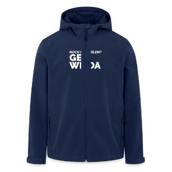 Hallo Werner 2 - Recycelte Männer Softshell-Jacke von Stanley/Stella - Navy - Vorne - AI Model Male 185 light (185cm)