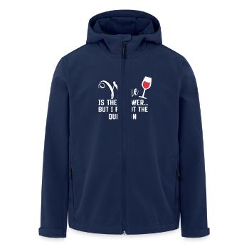 Wein Wine - Men’s Recycled Softshell Jacket by Stanley/Stella - navy - Front - AI Model Male 185 light (185cm)