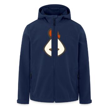 hen - Men’s Recycled Softshell Jacket by Stanley/Stella - navy - Front - AI Model Male 185 light (185cm)