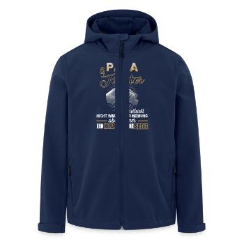 Papa und Tochter - Recycelte Männer Softshell-Jacke von Stanley/Stella - Navy - Vorne - AI Model Male 185 light (185cm)