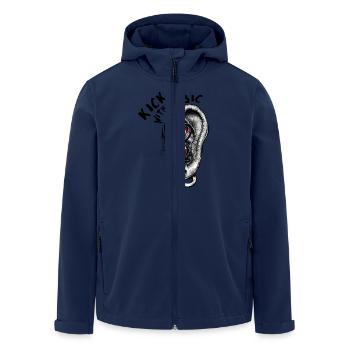 Kick me avec de la musique - Veste softshell homme en polyester recyclé Stanley/Stella - marine - Devant - AI Model Male 185 light (185cm)