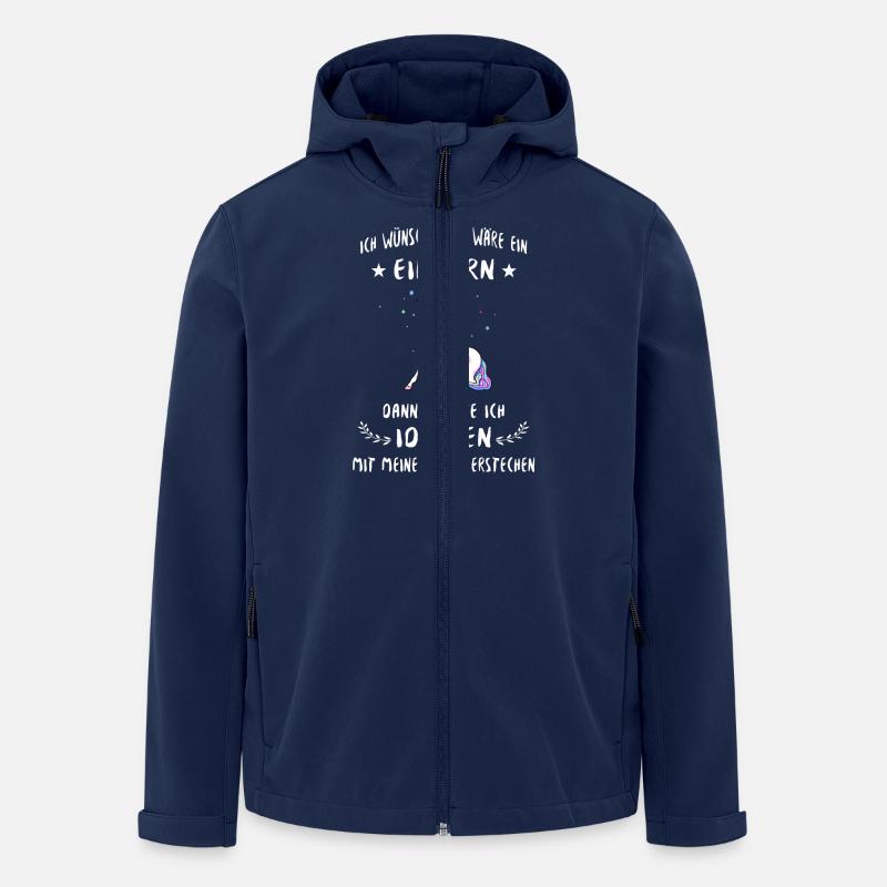 Einhorn gegen Idioten - Recycelte Männer Softshell-Jacke von Stanley/Stella - Navy
