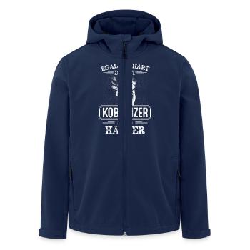 KOBLENZER - sind härter - Recycelte Männer Softshell-Jacke von Stanley/Stella - Navy - Vorne - AI Model Male 185 light (185cm)