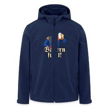 Bavaria first II - King Ludwig drunk - RAHMENLOS - Recycelte Männer Softshell-Jacke von Stanley/Stella - Navy - Vorne - AI Model Male 185 light (185cm)