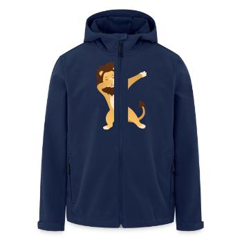 Lion Dab Dance - Cool Gift - Men’s Recycled Softshell Jacket by Stanley/Stella - navy - Front - AI Model Male 185 light (185cm)