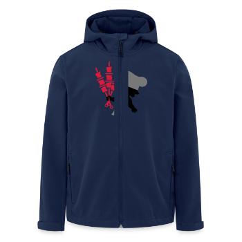Cupido Koch Shashlik - Recycelte Männer Softshell-Jacke von Stanley/Stella - Navy - Vorne - AI Model Male 185 light (185cm)