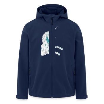 Einhorn Magie / Unicorn Spirit - Recycelte Männer Softshell-Jacke von Stanley/Stella - Navy - Vorne - AI Model Male 185 light (185cm)