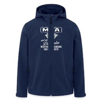 MTA - DM - Recycelte Männer Softshell-Jacke von Stanley/Stella - Navy - Vorne - AI Model Male 185 light (185cm)