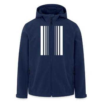 The Doppler Effect - Men’s Recycled Softshell Jacket by Stanley/Stella - navy - Front - AI Model Male 185 light (185cm)