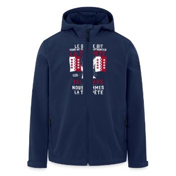 Tempête Valaisans - Veste softshell homme en polyester recyclé Stanley/Stella - marine - Devant - AI Model Male 185 light (185cm)