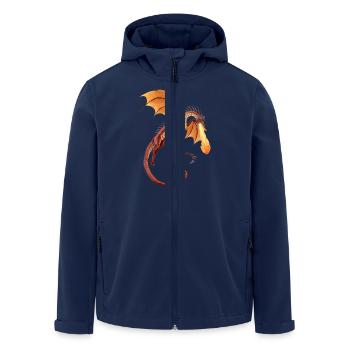 Fire Dragon - Men’s Recycled Softshell Jacket by Stanley/Stella - navy - Front - AI Model Male 185 light (185cm)