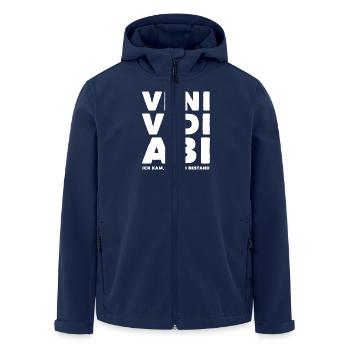 Veni Vidi Abi - Recycelte Männer Softshell-Jacke von Stanley/Stella - Navy - Vorne - AI Model Male 185 light (185cm)