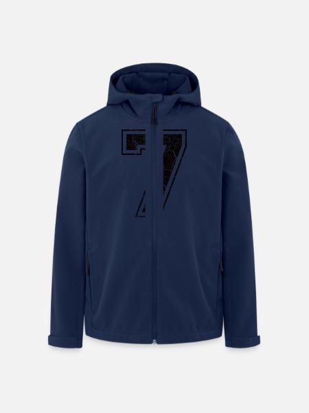 7_seven_sieben_black_schwarz (de) - Recycelte Männer Softshell-Jacke von Stanley/Stella - Navy