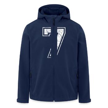 7_seven_sieben_white_weiss (fr) - Veste softshell homme en polyester recyclé Stanley/Stella - marine - Devant - AI Model Male 185 light (185cm)