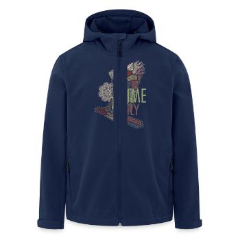 It's Time to Fly... - Recycelte Männer Softshell-Jacke von Stanley/Stella - Navy - Vorne - AI Model Male 185 light (185cm)