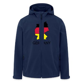 germany - Recycelte Männer Softshell-Jacke von Stanley/Stella - Navy - Vorne - AI Model Male 185 light (185cm)