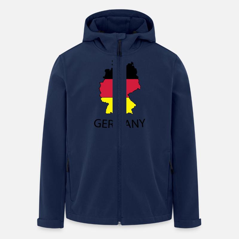 germany - Men’s Recycled Softshell Jacket by Stanley/Stella - navy