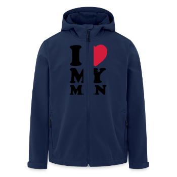 I love my man - Recycelte Männer Softshell-Jacke von Stanley/Stella - Navy - Vorne - AI Model Male 185 light (185cm)