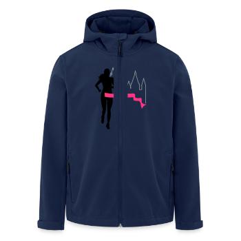 Marathon - Mainz - runner - Run - Run - 3C - Men’s Recycled Softshell Jacket by Stanley/Stella - navy - Front - AI Model Male 185 light (185cm)